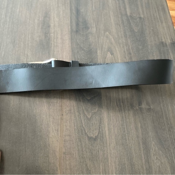 Unbranded Black Leather Big Silver Toned Rhinestone Belt Buckle XXL - Picture 6 of 7